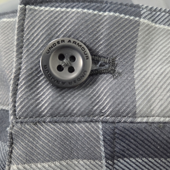 NWT Under Armour Men's Loose Fit Heat Gear Plaid Flat Front Golf Shorts Size 34 - Picture 5 of 11